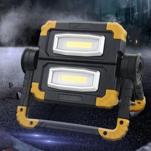 Powerful Spotlight Super Bright Work Light USB Camping Job Site Flashlight