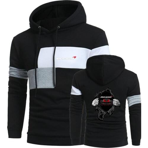 2020 NEW Mens Spring Autumn McLaren Car Logo Custom Men Sports Hoodies Male Pure Leisure Tops Print Cotton Pullover Sweatshirts