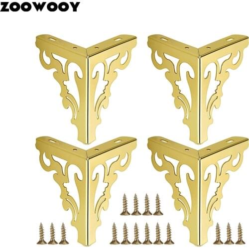 4pcs Metal Furniture Legs Feet, Pattern Hollow table legs，Modern Sofa Legs Bed Table Accessories Cabinet Replacement foot