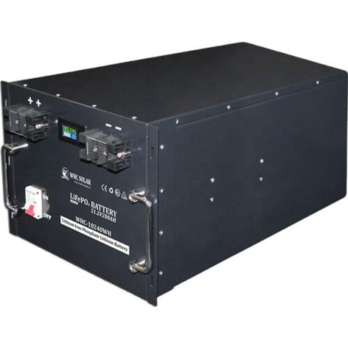 WHC Wholesale deep cycle BMS solar panel batteries portable inverter lifepo4 lithium battery 200ah 51.2v pack
