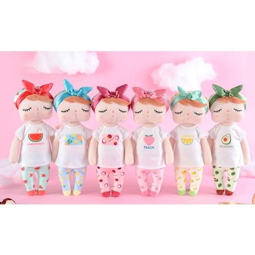 6 Colors Fruit Theme Plush Toy with Embroidery Children Cartoon Style Cute Stuffed Doll For Baby Kid