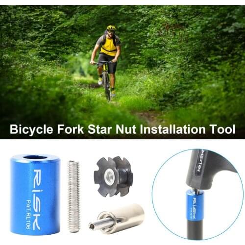 Bicycle Fork Installer Portable Bicycle Star Nut Install Tool Headset Driver Setter Bike Repair Tool Parts With Free Screw