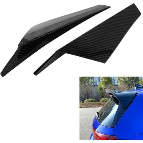 Carbon Fiber Vertical Rear Window Side Spoiler Wing for Golf 8 MK8 2020 2021 Auto Rear Window Mirror Tail Accessories