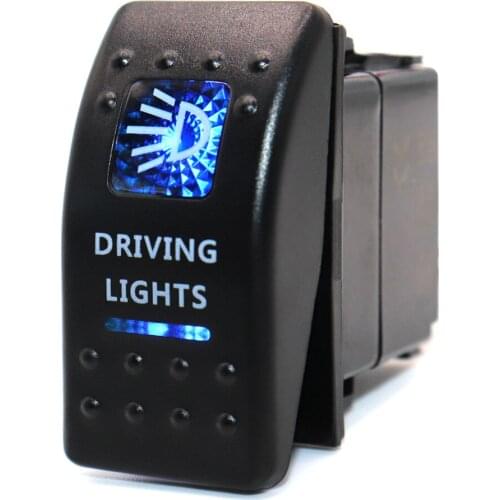 Waterproof Car Rocker Switch Driving Lights SPST ON/OFF Toggle Switch 5Pin 12V 24V for Automotive Truck Boat Marine