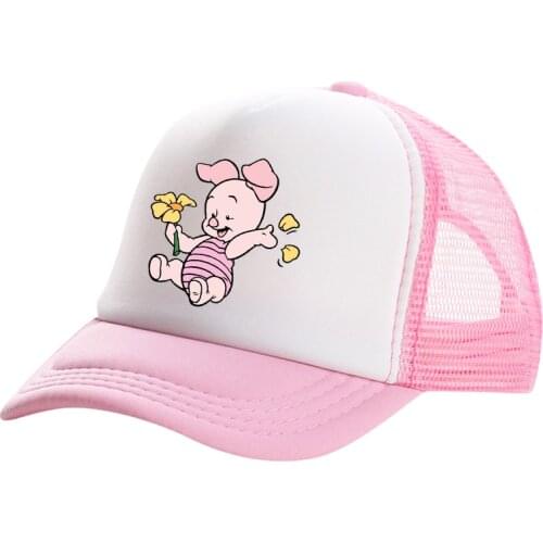 High quality Winnie the Pooh and Friends baseball cap men and women fashion solid color washable sun hat
