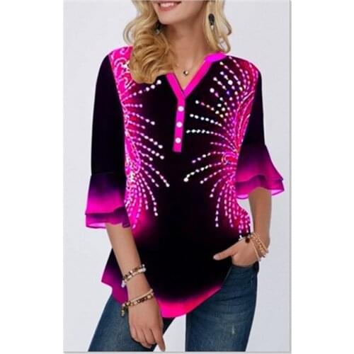 Women Shirts Plus Size T Shirt Female Top plus size 2020 Summer Printing Tee Top