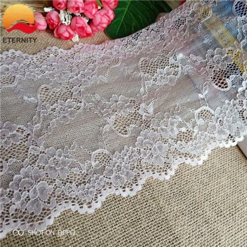 19cm E2427 New Arrival 3Yards Black White Lace Fabric DIY Crafts Sewing Suppies Decoration Accessories For Garments Elastic