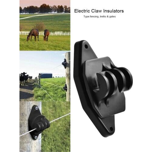 25pcs Electric Fence Wire High Strain Post Insulator Square Tube Terminal Rod Insulators Fence Electronic Fitting For Hi Tensile