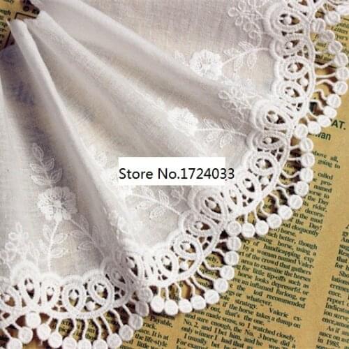 3yards/pack 13.5cm 5.3inch off white Cotton Lace Cloth Lace Trimming Embroidered Lace Cotton Tassel Edge Z263