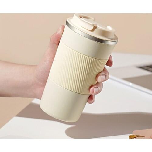 380ml/500ml Portable Stainless steel 304 Coffee Mug With Non-slip Case Thermos Mug Travel Thermal Cup Thermosmug For Gifts