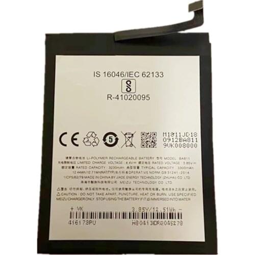 New Original 3300mAh BA811 Replacement Battery For Meizu Meilan 6T m6T m811q m811h Cell Mobile Phone