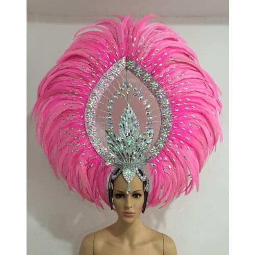 Latin dance Samba accessories Fashion exquisite headdress feathers Delicate dance shows accessories Samba clothing