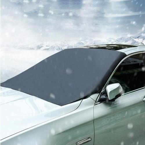 Car Snow Cover Coated with Silver Cloth Magnet Adsorption Snow Cover Belt Storage Bag Snow Proof Waterproof Sunscreen