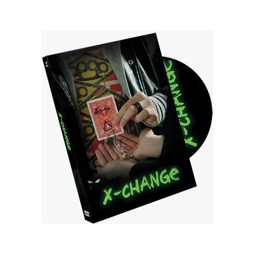 Free shipping! X Change (DVD and Gimmick) - Card Magic Tricks,street,Close Up,Stage,Fun,Illusions,Magic Props