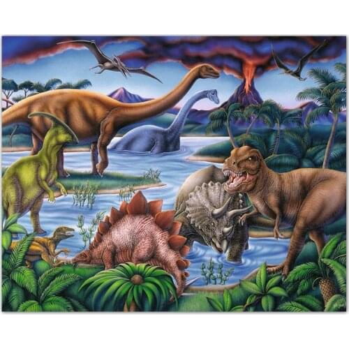 DIY Diamond Painting Full SquareRound Drill Dinosaur 5D Daimond Painting Embroidery Cross Stitch Mosaic Children gift