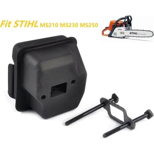 Muffler Exhaust Assembly With Bolt Gasket Sprocket Cover for STIHL MS 250 025 021 210 023 230 Chainsaw 11231413200 / 11231400606
