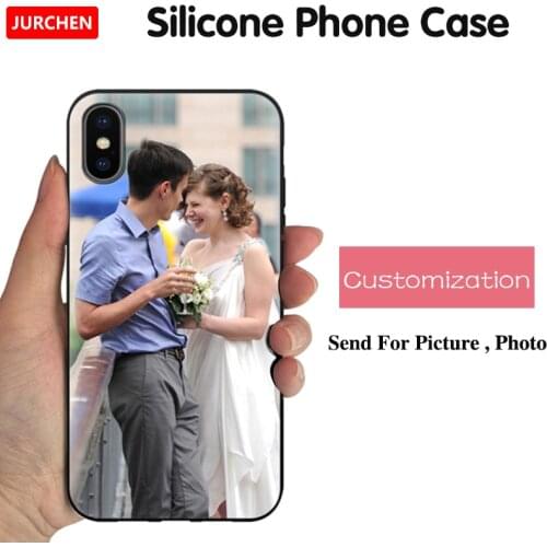 JURCHEN Custom Personal DIY Phone Case For iPhone 6 7 8 11 Pro Plus X XS XR Max 5 S SE 2020 Case Soft Silicone Cover To Picture