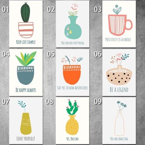 Canvas Painting Fresh and Simple Style Hygge Cozy Posters and Prints Wall Art Picture for Living Room Decor No Frame