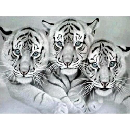 Kexinzu Full Square/Round 5D Diy Diamond Painting Cross Stitch "Animal Tiger" Diamond 3D Embroidery Mosaic Home Crafts