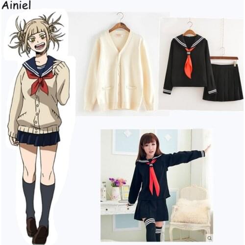 Anime My Hero Academia Cosplay Costumes Himiko Toga Skirt Suit Halloween Student Uniforms For Women Girls