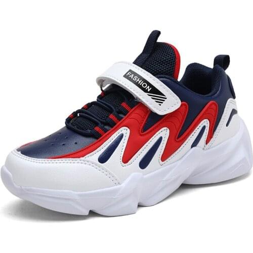 Boys Sneakers Children Leather Face Breathable Non-slip Student Shoes Spring, Summer, Autumn And Winter Basketball Shoes