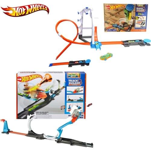 Hot Wheels 4 in 1 Super Track Pack Model Cars Kids Pvc Slot Car Toys Hot wheels Car Models Gift For Kids DIY Toys DLF28