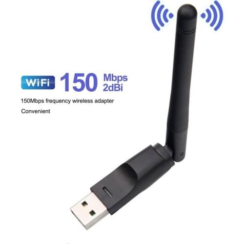Mini WiFi USB Network Card MT7601 150M Wireless Wifi Receiver External USB2.0 WiFi Antenna LAN Adapter Dongle For TV Set Top Box