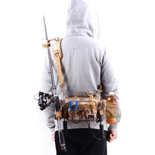 Multifunctional Fishing Bag Large Capacity Storage Fishing Tackle Lure Box Shoulder Bag Canvas Waist Bags Outdoor Sports Handbag