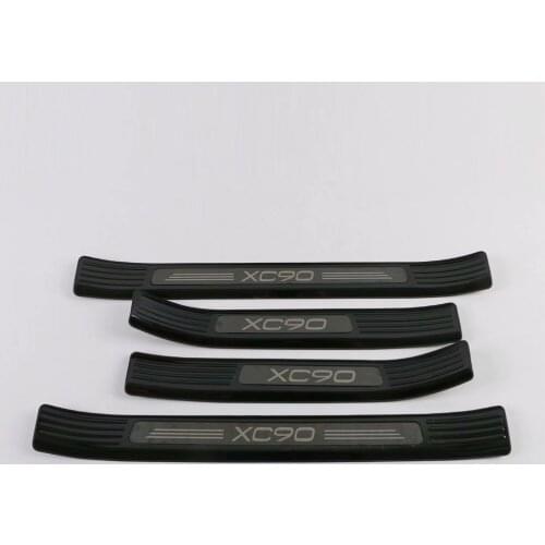 Stainless Steel Inner Outer Door Sill Scuff Plate Guard Sills Protector Trim For Volvo XC90 2015-2021 2TH