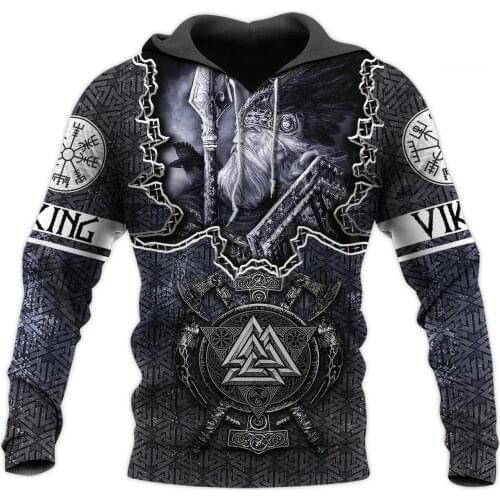 Tessffel Vikings Symbol Tattoo Viking Warriors NewFashion Trucksuit 3DPrint Casual Unisex Zipper/Sweatshirts/Hoodies/Jacket B-4