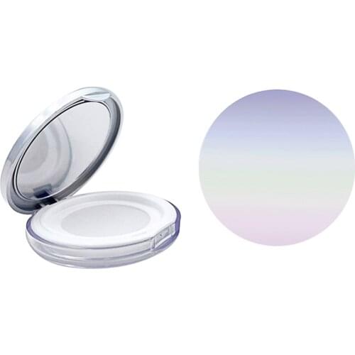 Portable Ultra-thin Plastic Powder Box Handheld Empty Loose Powder Pot Travel Makeup Jar Sifter Container with Powder Puff 1pc