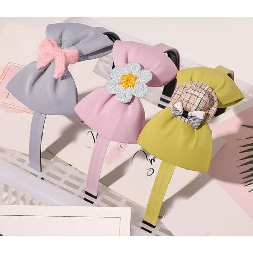 Sweet Bow Girls Princess Headband Non-slip Toothed Hair Hoop Head Hoop Kids Children Cute Hats Flower Headwear Hair Accessories