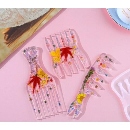 Comb Silicone Mold for Casting DIY Hairdressing Comb Mold Comb Suitable for Afro Oil Hair Curly Hair Crafts Making