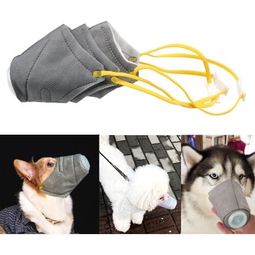 Dogs Anti-fog Haze Masks Anti Dust Gas Pollution Muzzle Pet Respiratory PM2.5 Filter Dog Soft Face Cotton Mouth Mask