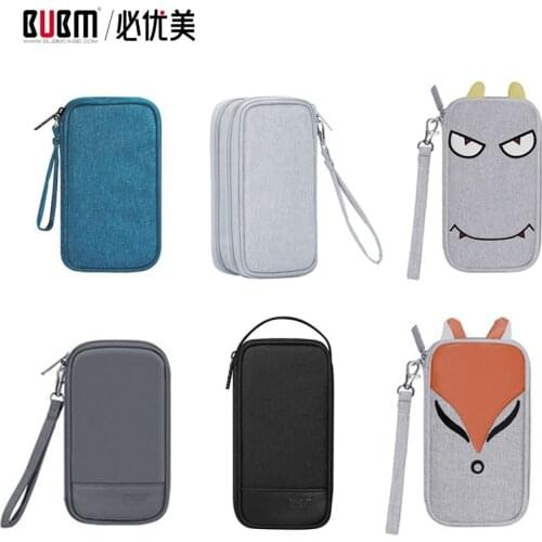 BUBM power bank bag for 20000 30000 40000mAh storage organizer for cable earphone line phone pouch