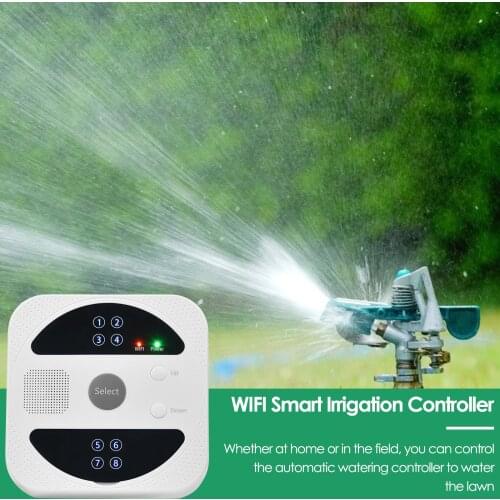 Smart WiFi Sprinkler Controller 8 Zones Watering Timer and Weather Intelligence Irrigation Controller System