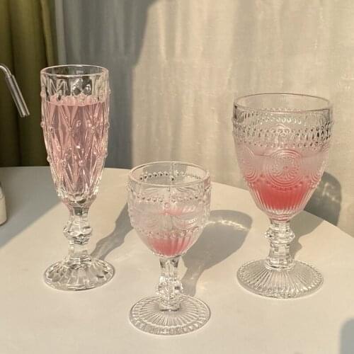 Resistant Transparent Glass Cup Small Ripple Kitchen Modern Water Glass Cup Creative Wedding Bicchieri Vetro Drinkware LH50BLB