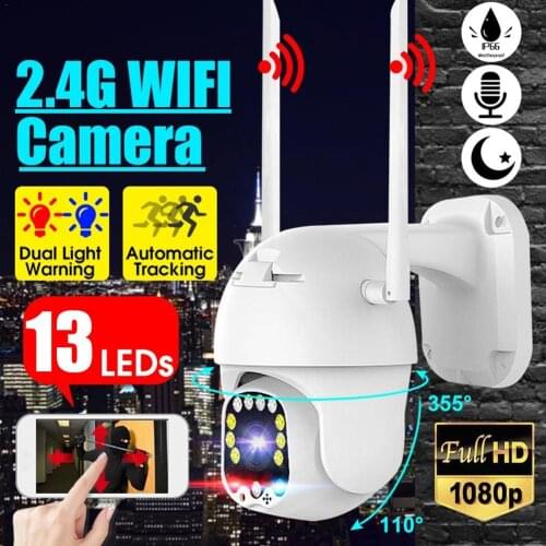 LED 5x Zoom WiFi Camera HD 1080P 2.4G WiFi IP Camera 2MP IP66 Waterproof Outdoor Wireless PTZ Smart Home Security Surveillance
