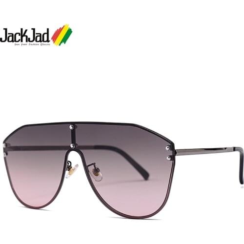 JackJad 2019 Fashion Cool Shield Style Rivets Sunglasses Unisex Vintage Gradient Brand Design Sun Glasses Oculos De Sol 20047