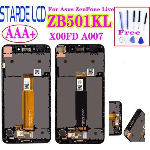 For 5.0" Asus ZenFone Live ZB501KL X00FD A007 LCD Screen Display with Frame Touch Panel Digitizer Assembly with Tools