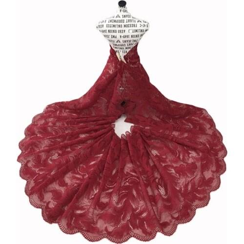 1meter Dark Blue DIY Lace Fabric Floral Elastic Trim Bra Underwear Ribbon Wedding Dress Edging Sewing Craft New Arrival