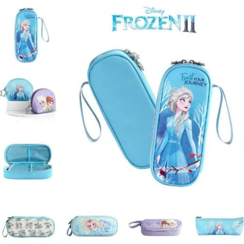 100% Genuine Disney frozen 2 High quality Elsa Anna pencil box cartoon Pencil-box children toy kids Chirstmas gift Birthday gift