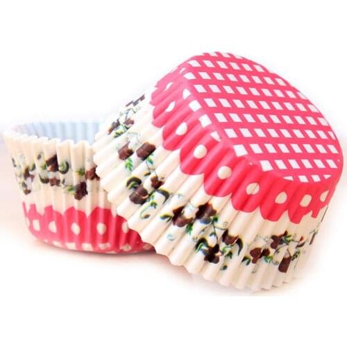 100Pcs Colorful Paper Box Cake Cupcake Liner Decorating Tools Paper Cupcake Baking Muffin Case Cup Party Tray Cake Mold