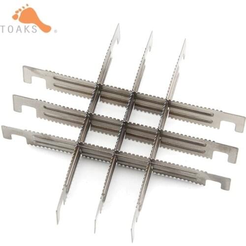 2/4/6pcs/set Toaks Titanium Wooden Burning Stove Cross Bars Camping Hiking Stove Rack Portable Stove Stand Support Stands BAR-02