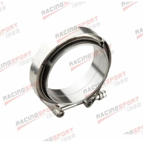 3.5'' V-Band Flange & Clamp Kit For Turbo Exhaust Downpipes Mild Steel Flange