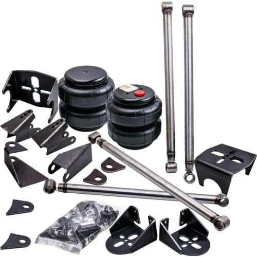 4 Link Rear Suspension Kit with Brackets 2500 Air Suspension Bag, Steel Mounts