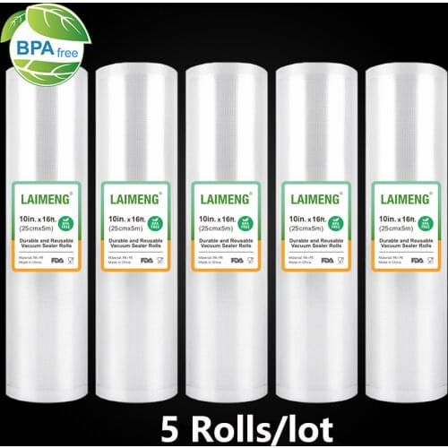 LAIMENG 5 Rolls Sous Vide Roll Bags For Vacuum Packing Machine Packaging Food Storage Vacuum Bags for Vacuum Sealer R129