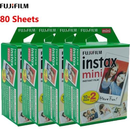 80PCS fujifilm Instax Mini Film White Photo Paper Snapshot Album Instant Print Film For FUJI Fujifilm Instax Mini 7s/8/25/90/9