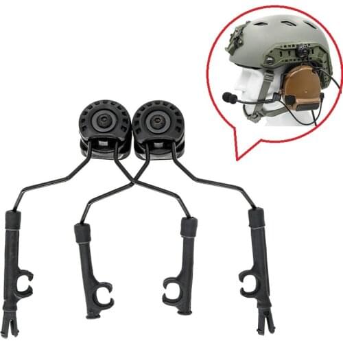 ARC track adapter tactical helmet mount, suitable for tactical headset Peltor Comtac headset accessories,one pair BK