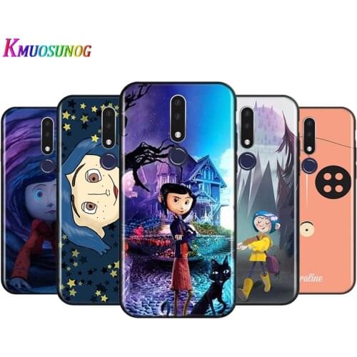 Bright Black Cover Coraline And The Magic door for OPPO Reno 4 3 Pro 10X Zoom 2 Z F ACE X2 Pro 5G A5 A9 2020 Phone Case